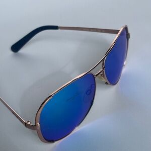 Michael Kors Blue & Rose Tone Sunglasses aviator